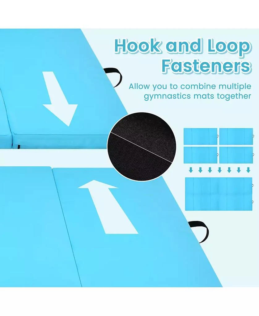 HONGGE 4-Panel Folding Gym Mat – Non-Slip, Portable, Durable for Home Gym, Yoga, Kids Play 8