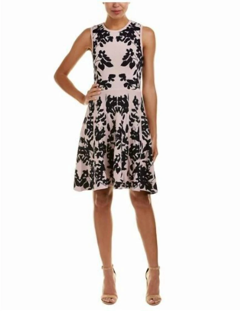 Shop Eliza J - Floral Fit & Flare Knit Sleeveless Mini Dress on Sale at  BeyondStyle  Get 46% Off Eliza J - Floral Fit & Flare Knit Sleeveless Mini  Dress with