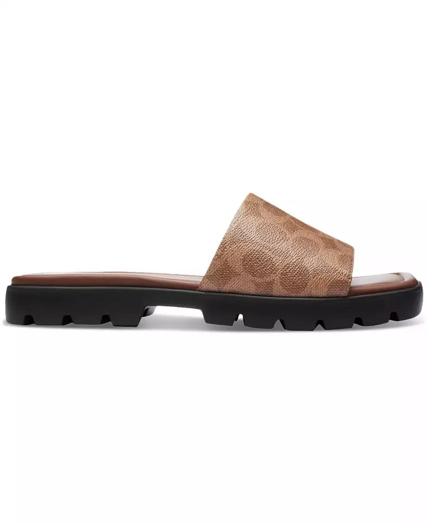 Coach Florence "C" Logo Lug-Sole Slide-On Sandals 2