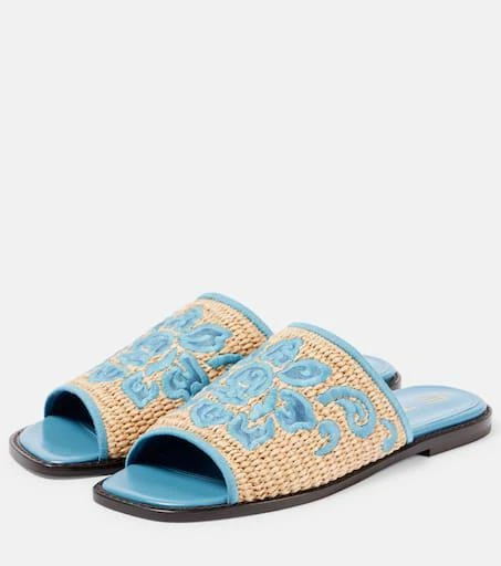 ETRO Leather espadrille slides 4