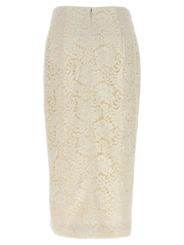 Self Portrait Self-Portrait 'Cream Cord Lace Split Midi' Skirt 2
