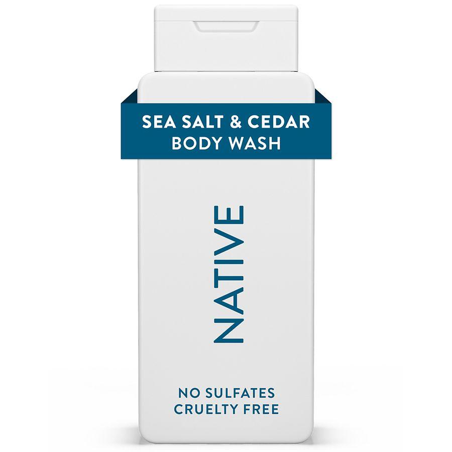Native Body Wash, Sulfate Free, for Women and Men Sea Salt & Cedar