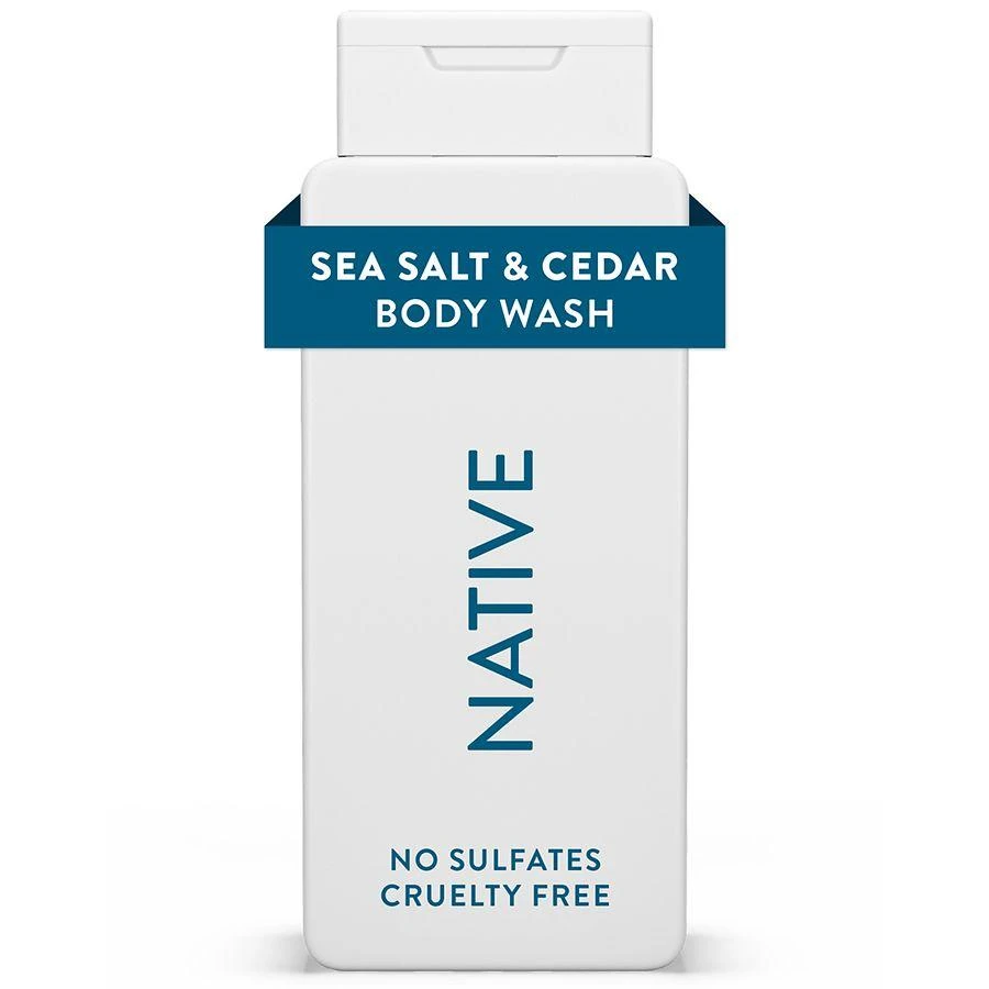 Native Body Wash, Sulfate Free, for Women and Men Sea Salt & Cedar 1