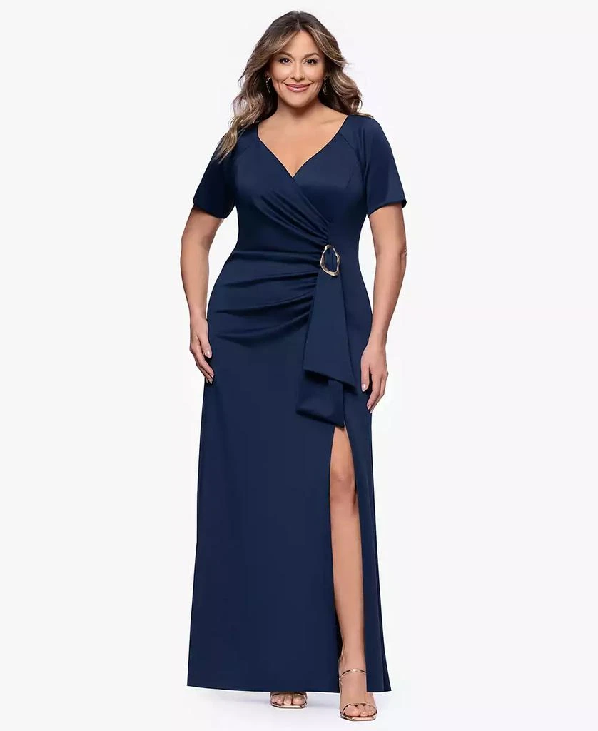XSCAPE Women's Ruffled Sleeveless Scuba Fit & Flare Dress - Dresses &  Skirts - Free Shipping - BeyondStyle
