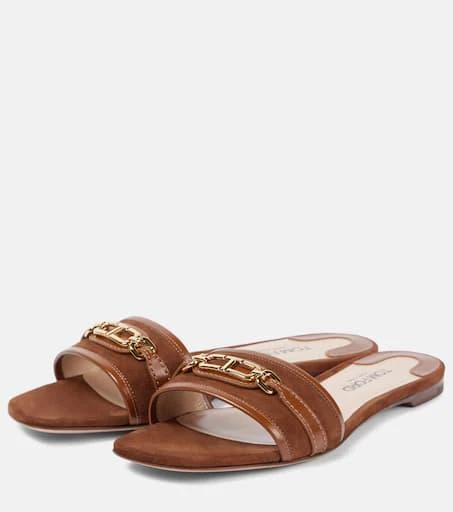 Tom Ford Whitney Stadium T leather slides 4
