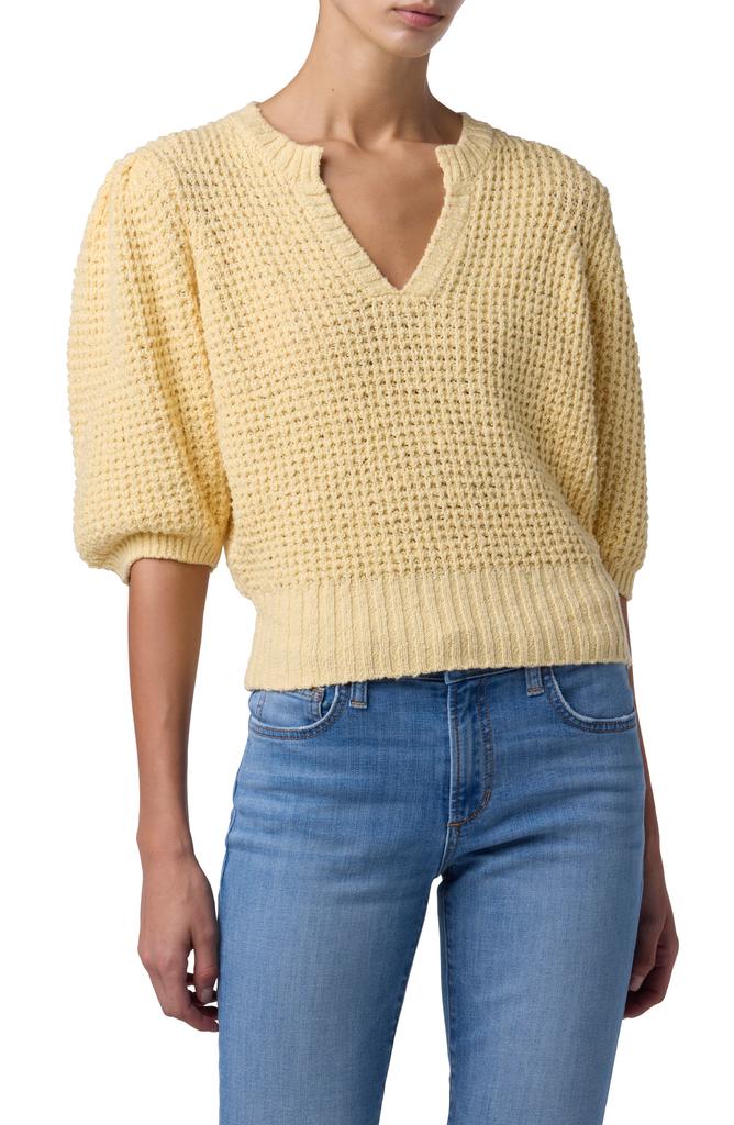 Joe's Split Neck Puff Sleeve Sweater