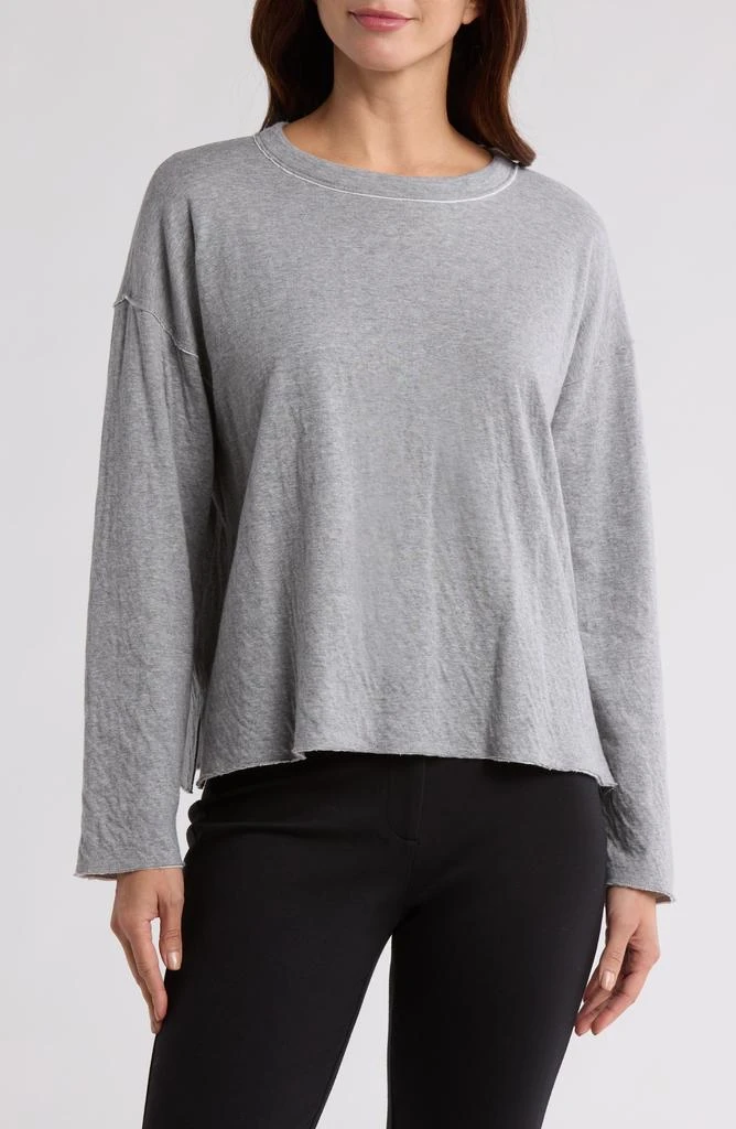 Boxy Long Sleeve Organic Linen Organic Cotton Top – On Sale Now