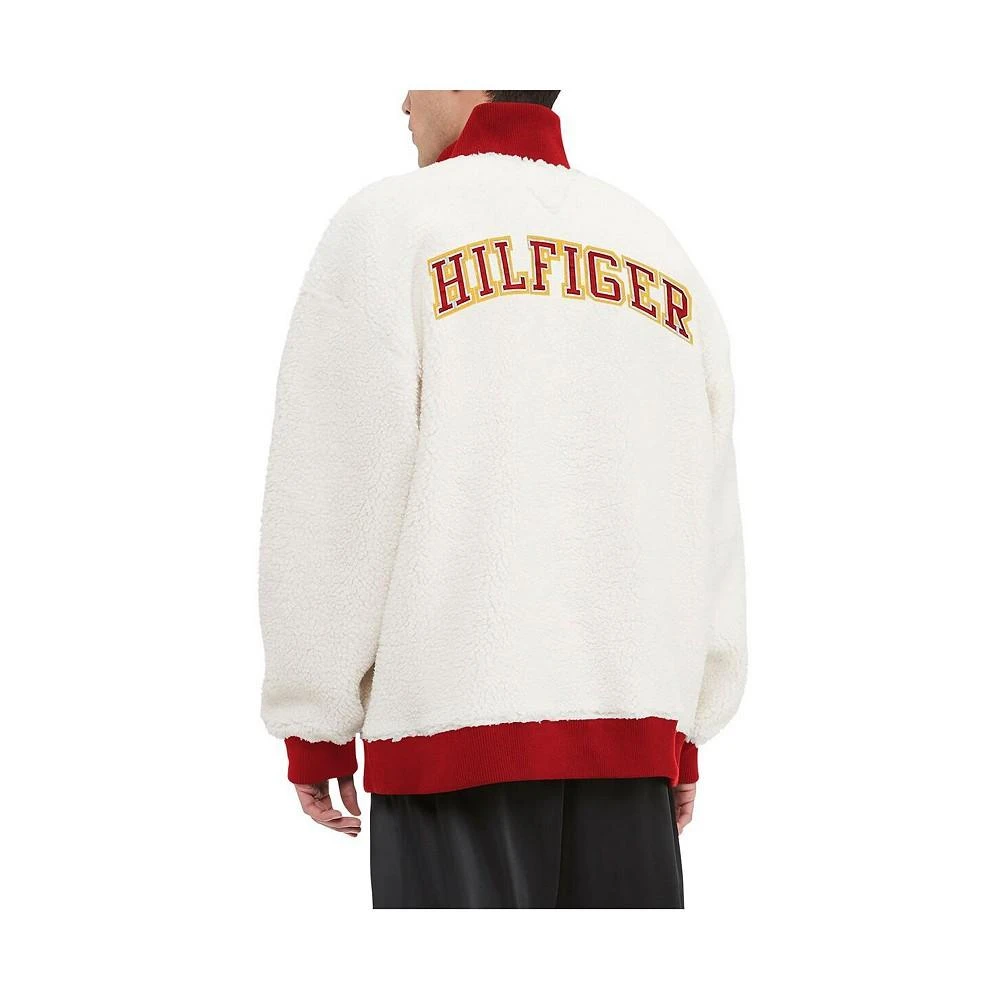 Tommy Hilfiger Men's Cream Kansas City Chiefs Jordan Sherpa Quarter-Zip Sweatshirt 2