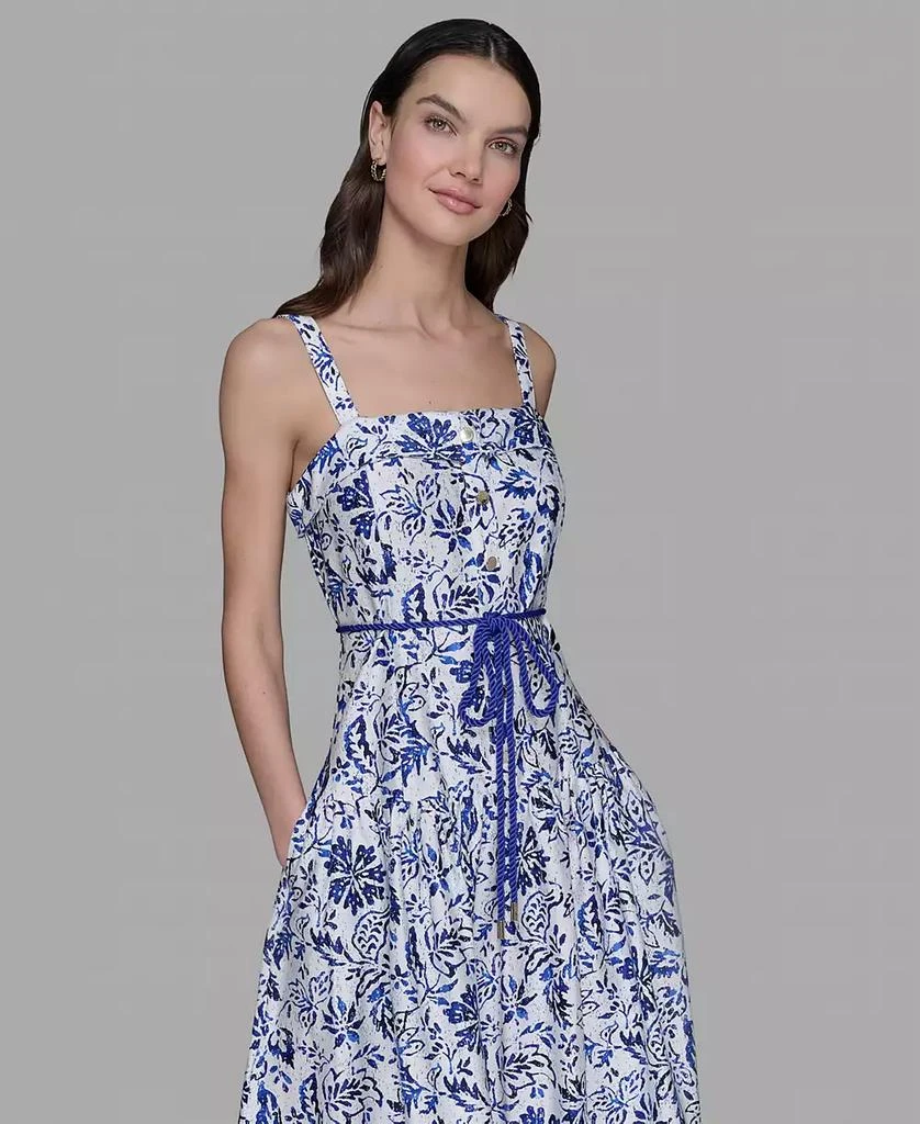 Karl Lagerfeld Paris Women's Floral-Print Square-Neck Midi Dress 2