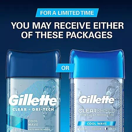 Gillette Gillette Cool Wave Clear Gel Men's Antiperspirant and Deodorant, 3.8 oz., 5 pk. 7