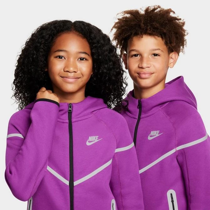 NIKE Boys' Big Kids' Nike Sportswear Tech Fleece Reflective Full-Zip Hoodie 5