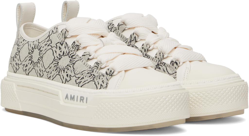 AMIRI Gray MA Quad Jacquard Court Low Sneakers - Casual