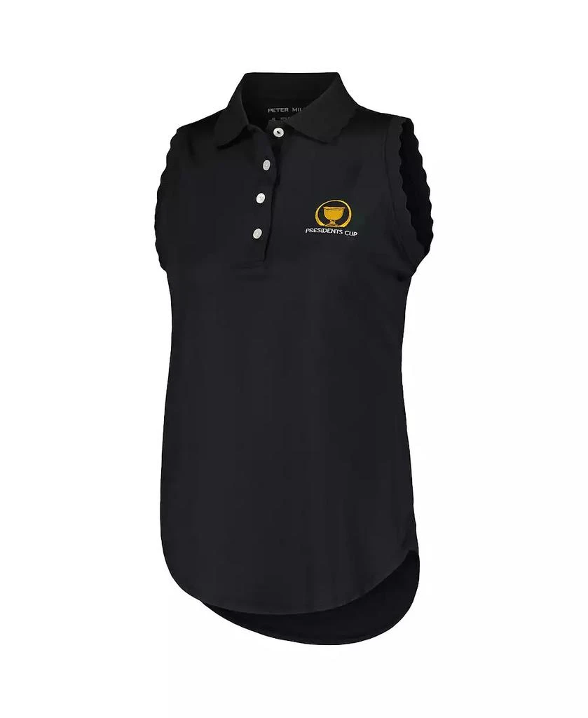 Peter Millar Women's Black Presidents Cup Opal Sleeveless Stretch Jersey Polo 1