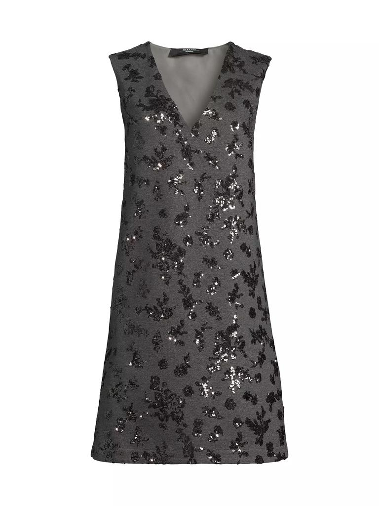 Weekend Max Mara Pesaro Sequined Jersey Sleeveless Minidress