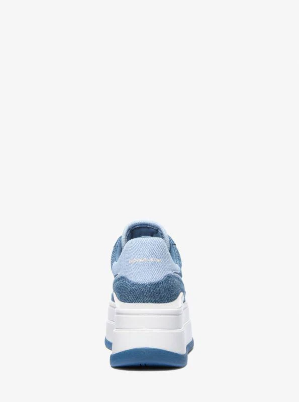 Michael Kors Hayes Two-Tone Denim Platform Sneaker 3