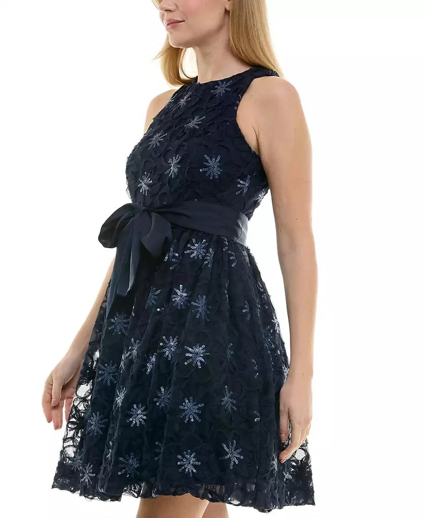 Taylor Women's Sequined Soutache Sleeveless Dress 4