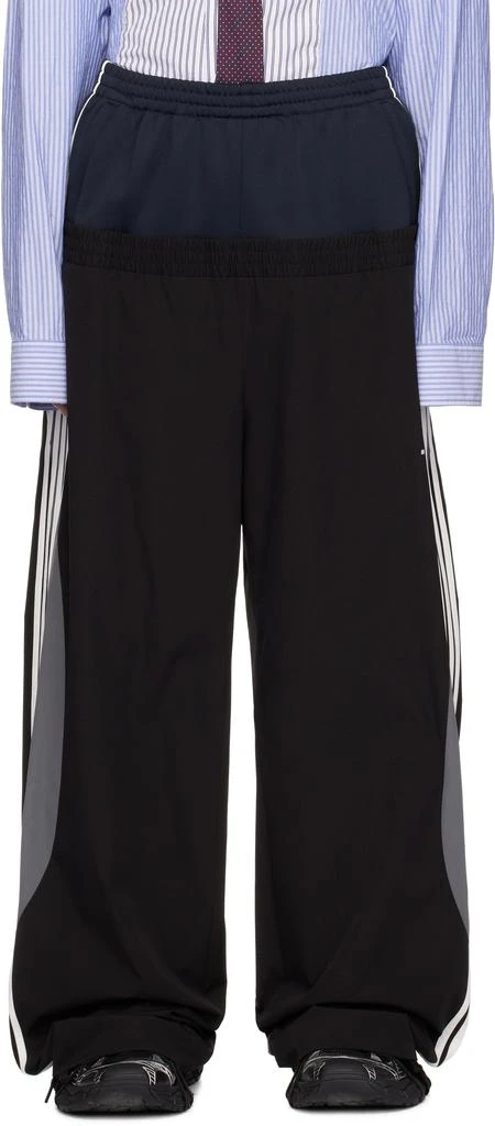 Balenciaga Black Cut-Up Track Pants 1