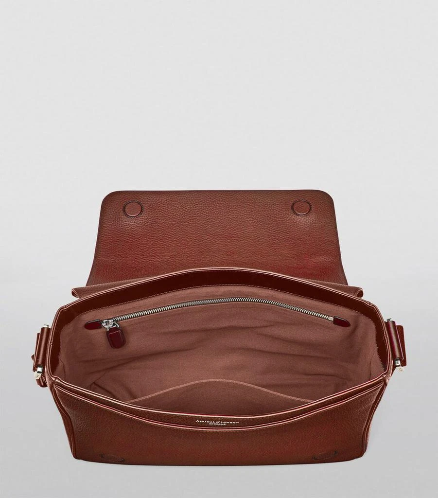 Aspinal of London Leather Reporter Messenger Bag 3