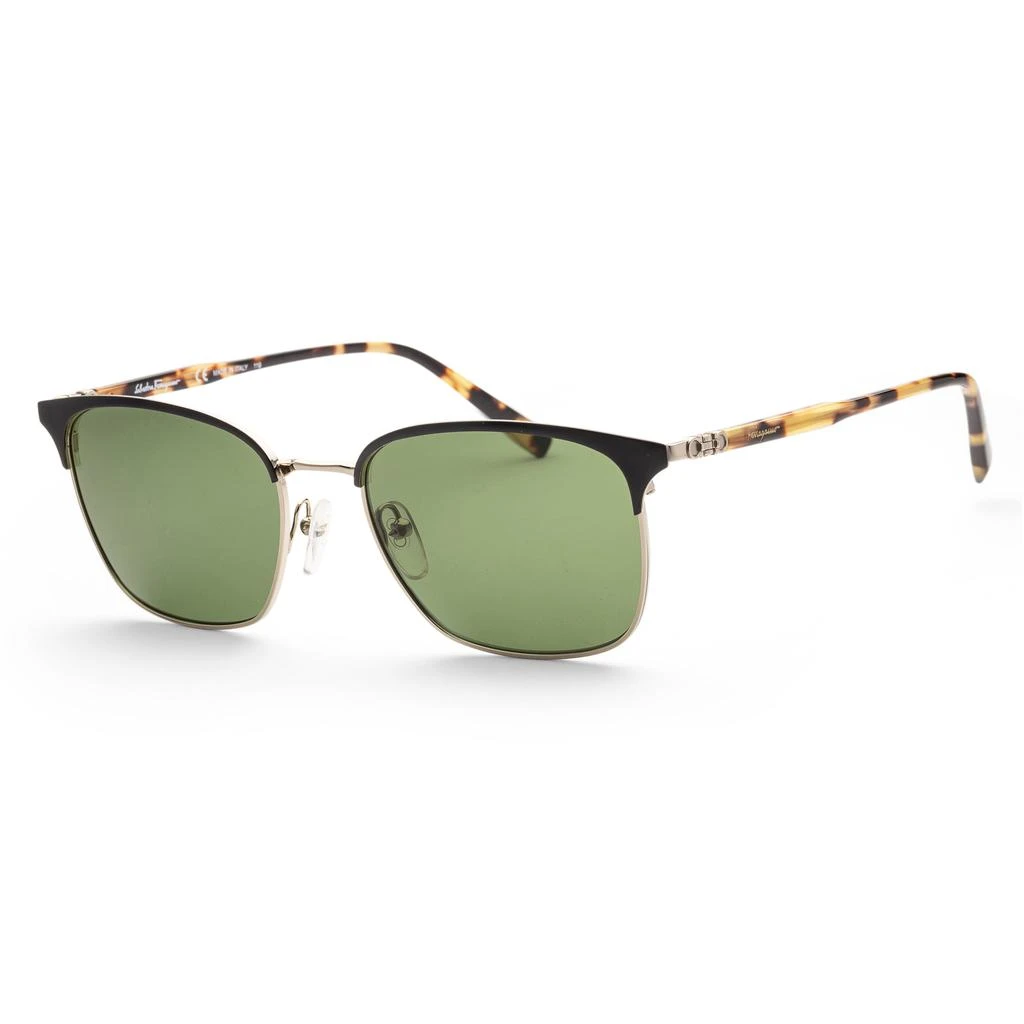 Salvatore Ferragamo Ferragamo Men's 54mm Black and Shiny Gold Sunglasses 1