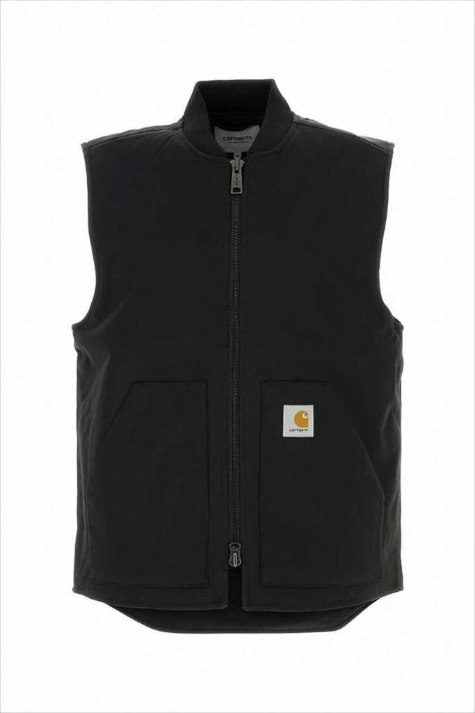 Carhartt WIP Black Sleeveless Vest With Front Zipper