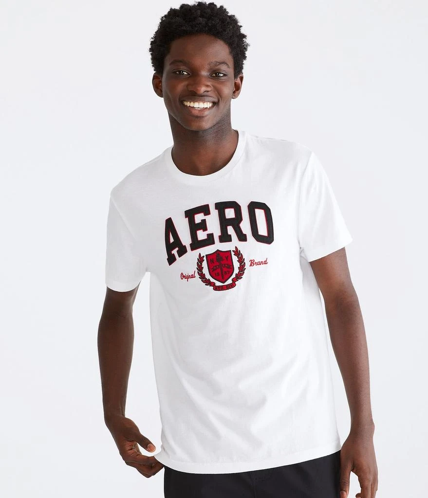 Aeropostale Aeropostale  Aero Athletic Crest Appliquac Graphic Tee 1