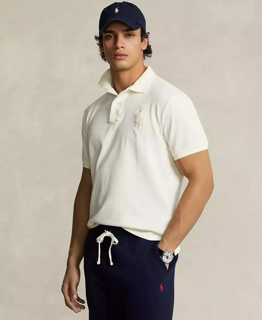 Ralph Lauren Men
s Custom Slim Fit Big Pony Mesh Polo Shirt 1