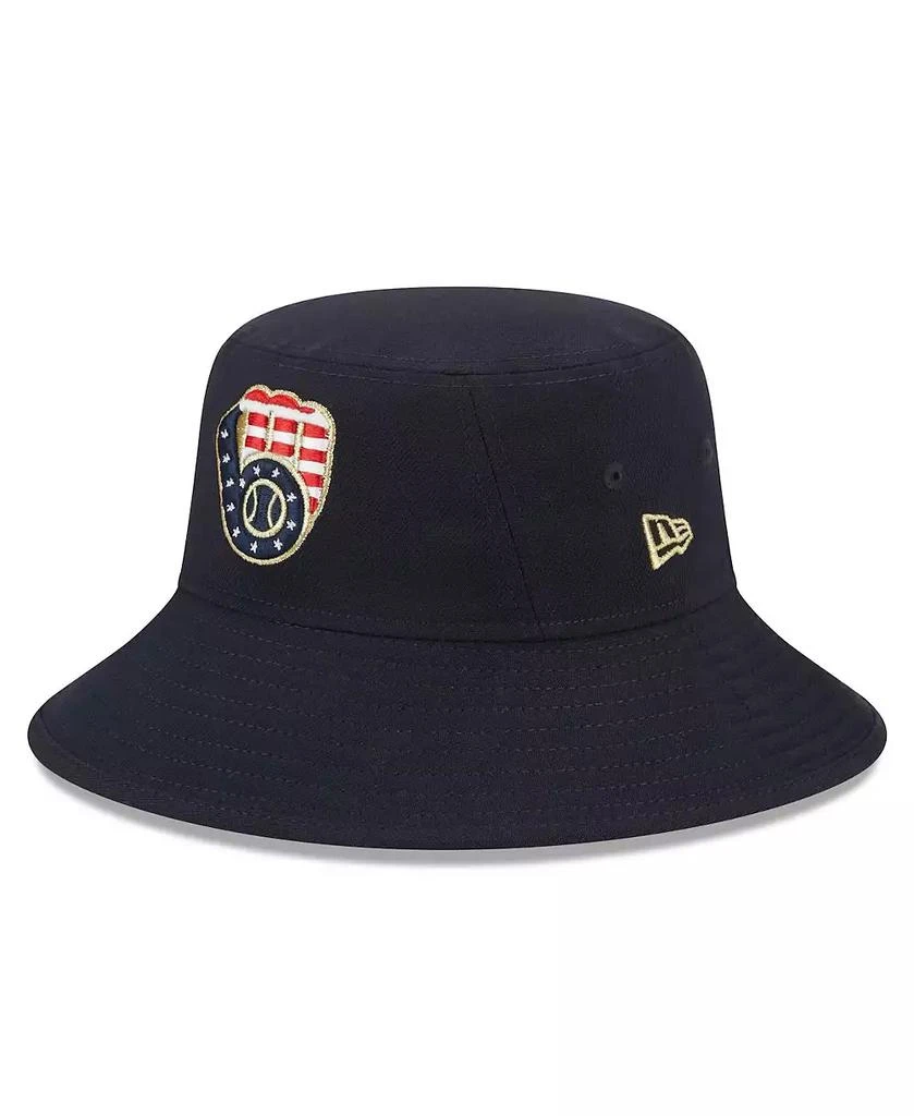 New Era Men's Navy Milwaukee Brewers 2023 Fourth of July Bucket Hat 1