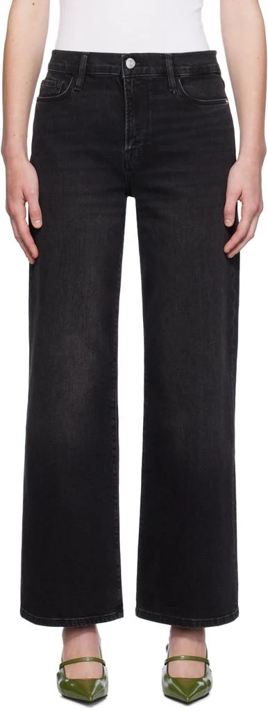 FRAME Black 'Le Slim Palazzo' Jeans 1