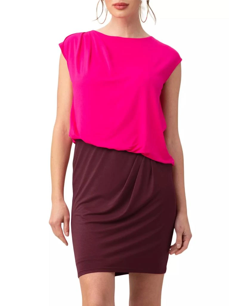 Trina Turk 5th Avenue Colorblocked Blouson Minidress 1