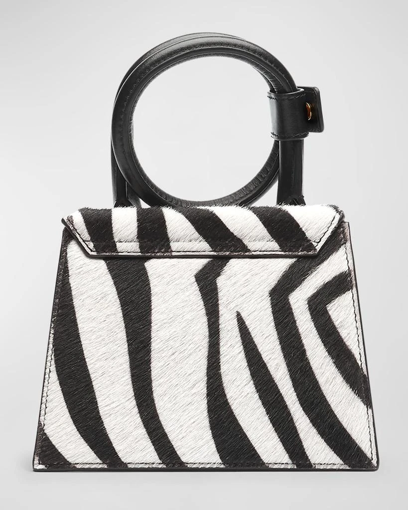 Jacquemus Le Chiquito Noeud Zebra Printed Leather Top-Handle Bag 4