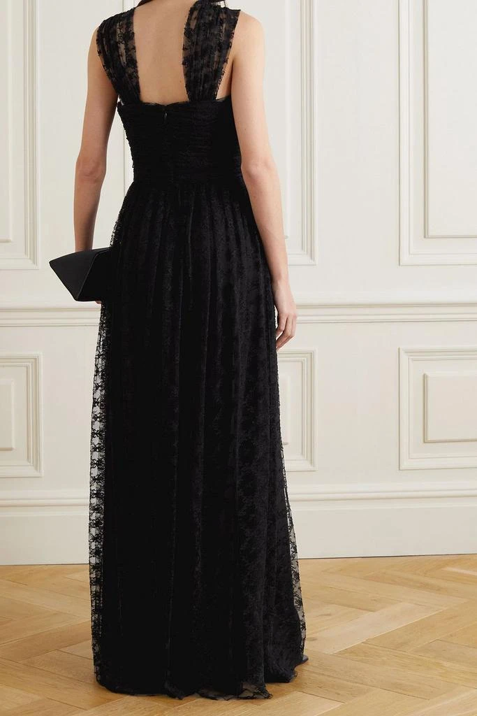 chinese dress ladies ADAM LIPPES Long Black Lace & Tulle Gown  Style Exchange Boutique PGH