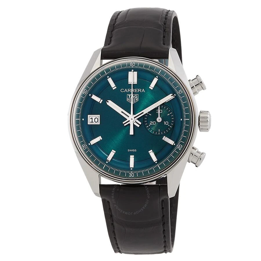TAG Heuer Carrera Chronograph Automatic Green Dial Men's Watch CBS2211.FC6545 1