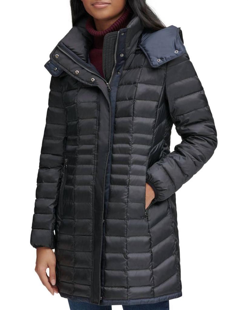 Andrew Marc Andrew Marc - Removable Hood Marble Quilted Down Jacket