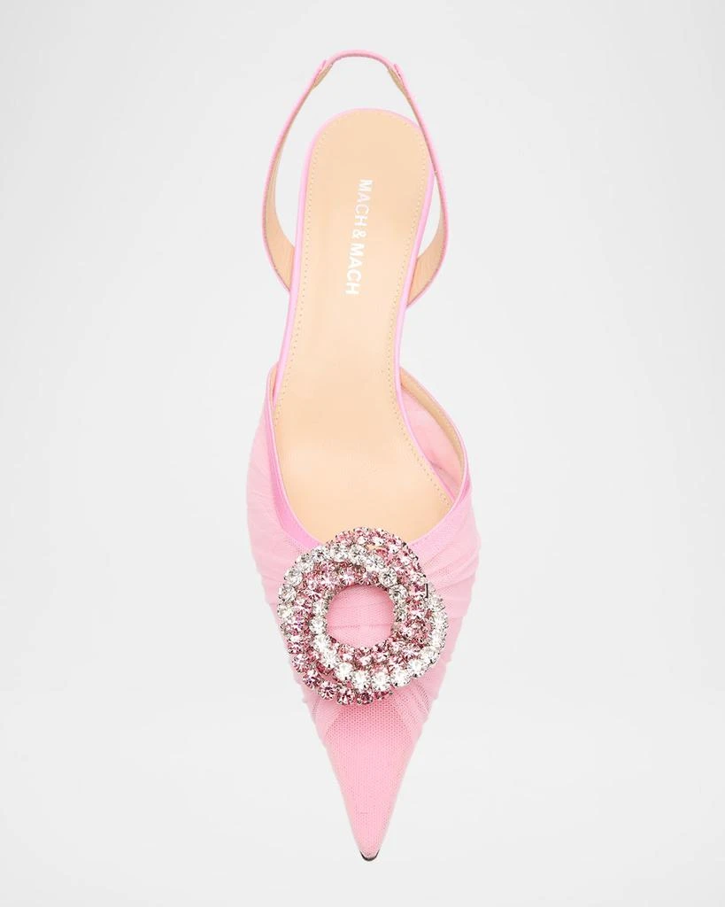 Mach & Mach Galaxy Mesh Crystal Slingback Pumps 6