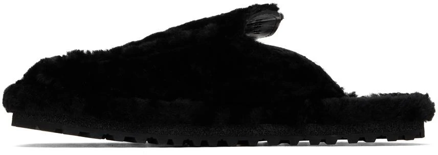 Dries Van Noten Black Shearling Slippers 3