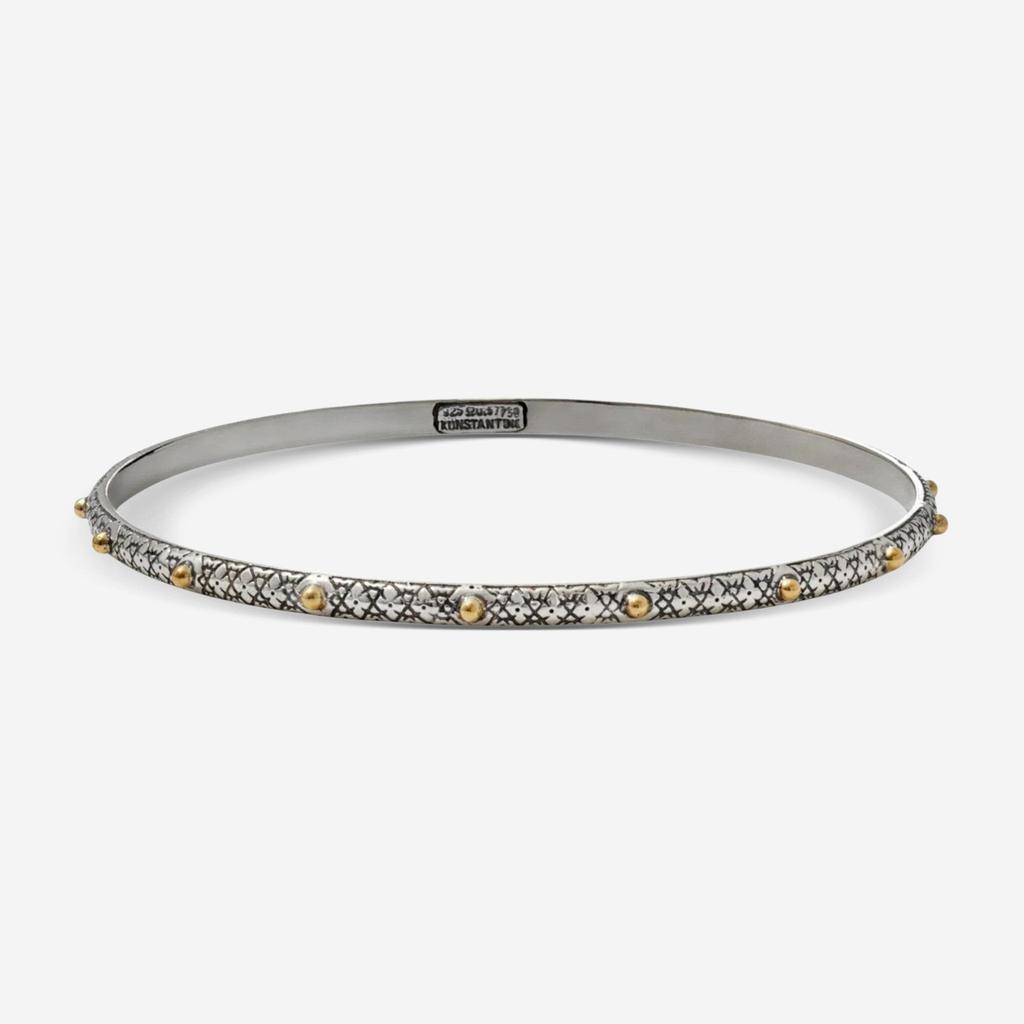 Konstantino Konstantino Classics Sterling Silver & 18k Yellow Gold Bangle Bracelet BKJ184-130