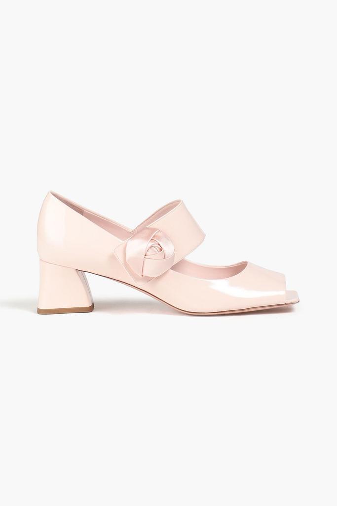 Roger Vivier Satin-trimmed patent-leather pumps