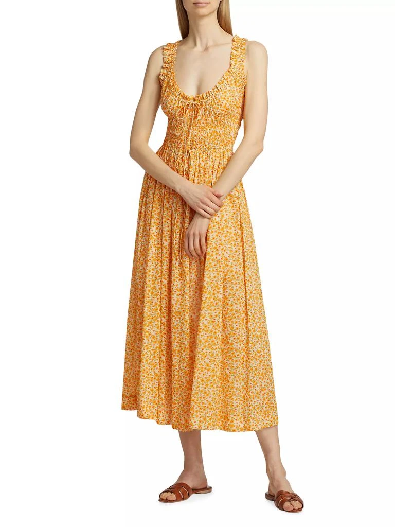DÔEN Emmaretta Floral Cotton Midi-Dress 2