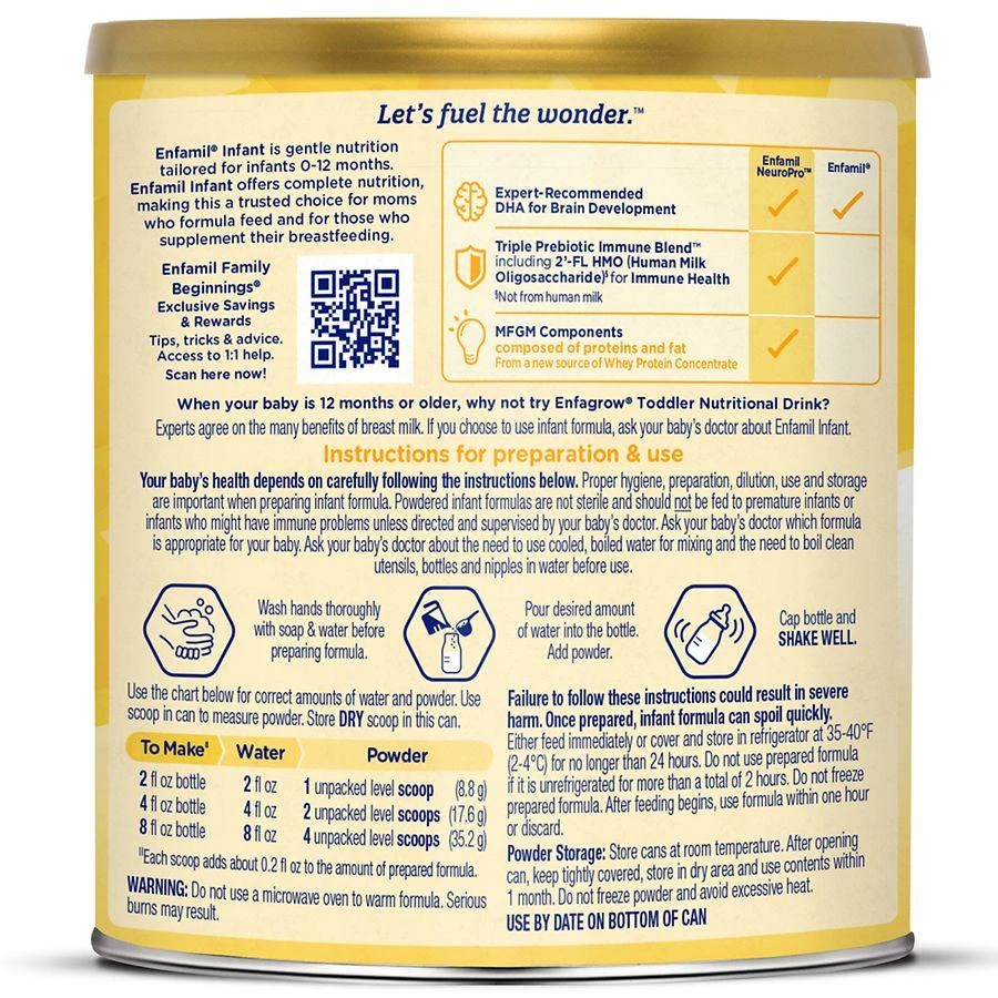 Enfamil Infant Formula Milk-Based with Iron Powder Makes 90 Ounces 9