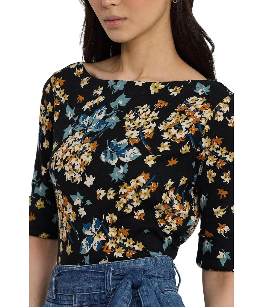 Ralph Lauren Floral Stretch Cotton Boatneck Tee 3