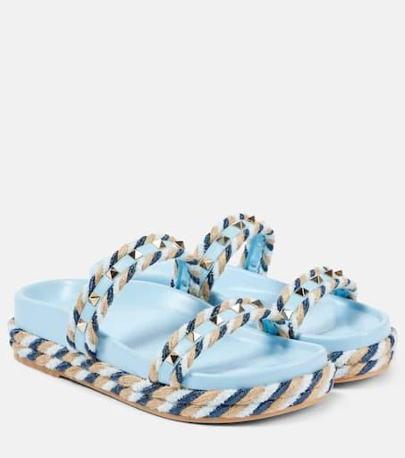 Valentino Rockstud Torchon leather sandals 1