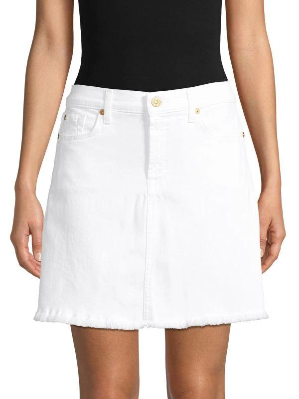 7 For All Mankind Denim A-Line Skirt 1