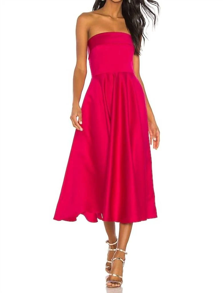 Jay Godfrey - Ruffle Strapless Dress  On Sale Now with Up to 46% Off |  Discover Exclusive Deals & Savings at BeyondStyle  Authentic Jay Godfrey  women > dresses > mini|jay-godfrey-ruffle-strapless-dress-red|clothing| dresses|mini|red|silk|solid|women