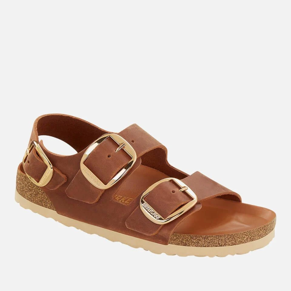 Birkenstock BIRKENSTOCK MILANO BUCKLE OILED LEATHER SANDALS 3