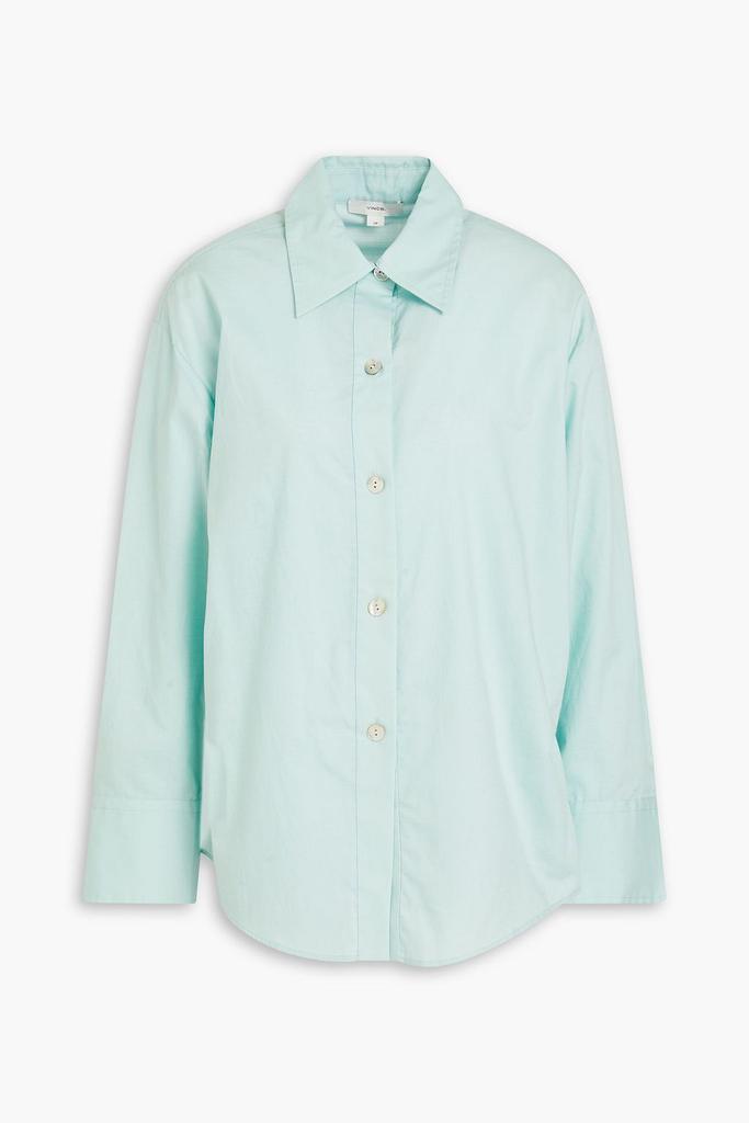 Vince Belted cotton-blend poplin shirt