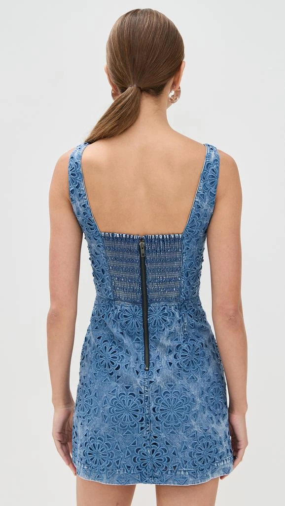 Alice + Olivia Maryann Floral Cutout Denim Dress 2