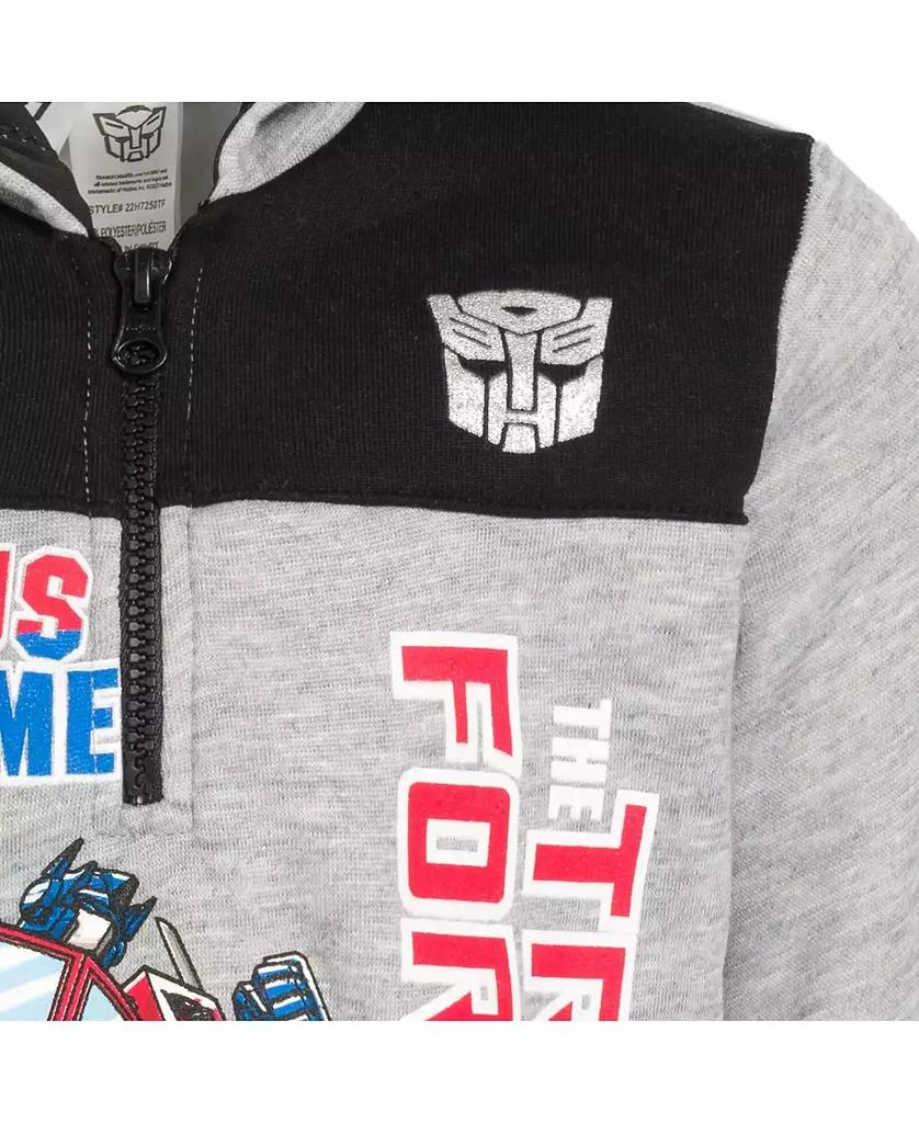 Transformers Toddler Boys Optimus Prime Bumblebee Megatron Half Zip Pullover Hoodie 4