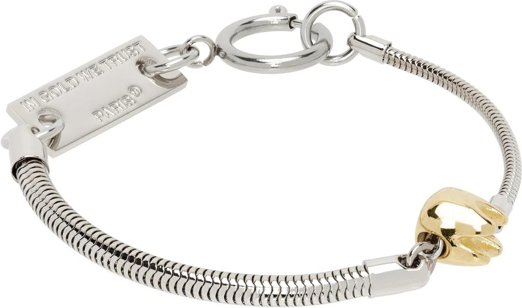 IN GOLD WE TRUST PARIS Silver Serpentine Bracelet