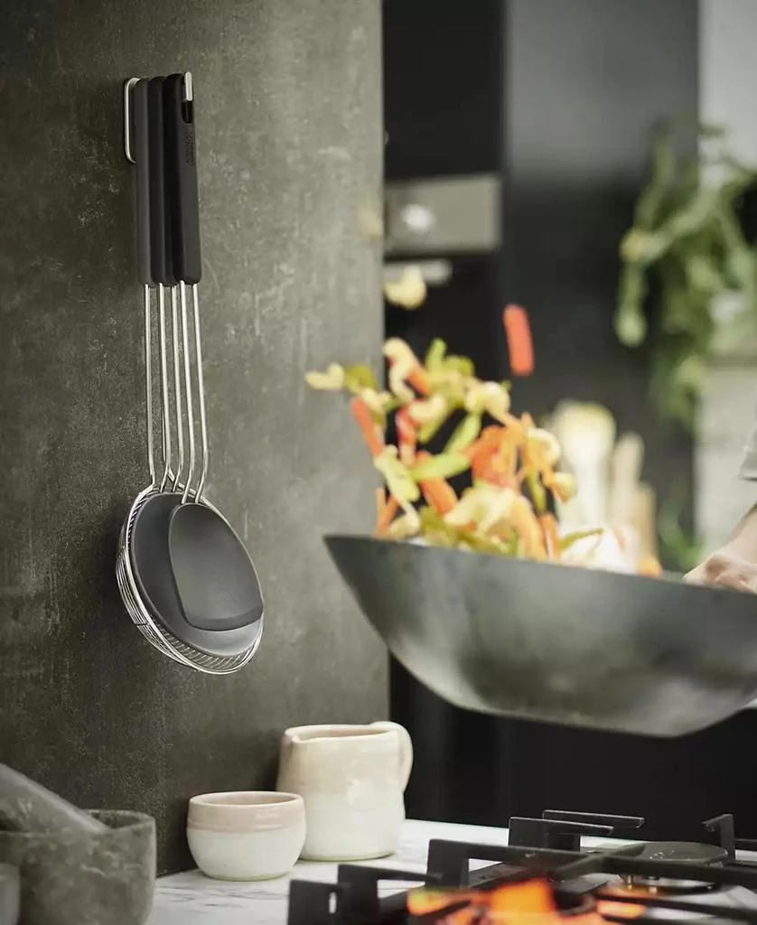 Joseph Joseph Nest Fusion Compact 3-Piece Wok Silicone Turner, Silicone Spoon and Wire Skimmer Set 2