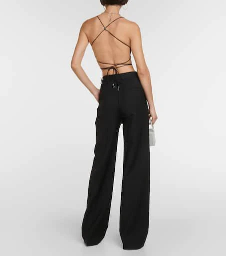 AREA Butterfly embellished ponte top 3